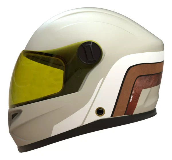 Casco Moto Vertigo Vintage Retro Full Face Scooter - Image 4