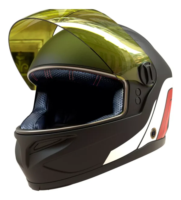 Casco Moto Vertigo Vintage Retro Full Face Scooter - Image 3